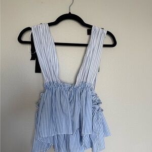 Women’s Blue and White Tank Top